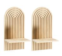 Scaffali per decorazioni da parete boho, 2pcs a monte a muro scaffale, moderno scaffale a parete boho, scaffale per il libro di montaggio a parete vintage, arredamento a parete elegante per camera da