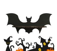 Scaffali per pipistrelli da parete: Mensola da appendere in legno unico, Organizzatore a Forma di Mezzaluna | Decorazione gotica decorazione Raccapricciante della casa scaffali da bagno galleggiante