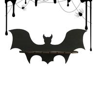 Scaffali per pipistrelli per muro - display galleggiante gotico per cristalli, decorazioni di Halloween | Scaffale a parete in legno per camera inquietante, arredamento estetico per le streghe,