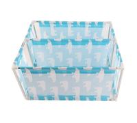 Scaffali per scarpe da scarpe non tessute a 3 livelli in tessuto robusto scaffale organizzatore di stoccaggio per scarpe per la casa salvataggio delle scarpe fai -da -te con (Orso polare blu)