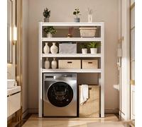 Scaffali regolabili per lavatrice e asciugatrice, senza trapano, in metallo, per cucina e lavanderia, salvaspazio, multiuso (L80W40_160CM)