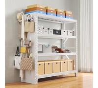 Scaffali regolabili resistenti con rack per pannelli forati, in acciaio laminato a freddo, perfetti per garage, magazzino e organizzazione domestica, massimizzano lo spazio senza sforzo