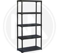 SCAFFALI SCAFFALE KIT IN POLIPROPILENE 5 RIPIANI 90x40x170H CM GRIGIO SCURO