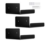 Scaffali sospesi, 3,94 x 3,94 pollici, scaffalature da parete, 3 pezzi, organizer per la casa, supporto adesivo per il trucco da bagno, montaggio a parete, per inquilini, designer, studenti, negozio