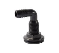 Scafi trasversali angolati a 90 gradi - Connettore di scarico in ABS per barche, raccordo resistente alla corosione con guarnizione impermeabile e design a flusso fluido, facile da montare con dado