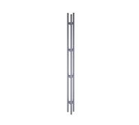 Scafom-Rux Supporto triangolare 5,00 m, supporto per carichi pesanti fino a 80 kN (8 t), 3 steli, piastra Ø 30 cm, mandrino testa 45 cm, regolabile, parzialmente smontabile e zincato a caldo, peso