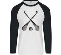 Scagliando Bats E Sfera Uomo L/S Baseball T-Shirt