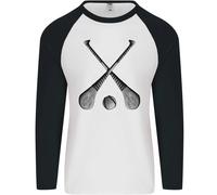 Scagliando Bats E Sfera Uomo L/S Baseball T-Shirt