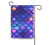 Scaglie di drago viola scintillanti bandiere decorative da giardino banner porta pasquale per la decorazione del giardino 28x40 doppia faccia