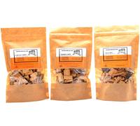Scaglie di quercia 3 Confezioni Cognac + Sherry + Rum | Trucioli di quercia | Invecchiamento dell'alcool | Invecchiamento delle bevande