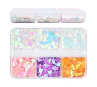Scaglie Per Unghie - 6 Colori Cuori Adesivi Glitter Per Unghie,Decorazioni Acriliche Giapponesi Per Manicure Matrimonio San Festa Confetti