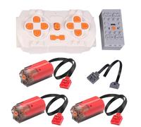 Scakbyer 5 pezzi Red Upgraded Technik Power Function Set compatibile con auto Technic, include 1 telecomando app, 1 scatola batteria al litio, 1 motore steering, 3 motore M