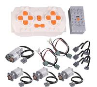 Scakbyer Set di 11 funzioni di alimentazione compatibile con Lego Technic Car, include doppio telecomando APP + scatola batteria al litio + servomotore + 3 x motore L + 2 x set di luci + 3 x 50 cm