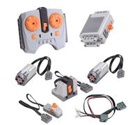Scakbyer Set di 7 funzioni di alimentazione motore compatibile con Lego Technic Car, include telecomando a velocità IR, scatola batteria AA, interruttore di controllo, ricevitore IR, set di luci, 2 x