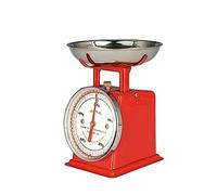 Scal A Molla Meccanica In Metallo Da Cucina Semplice E Raffinata Bilancia For Verdure In Tinta Unita For Alimenti Misurazione Precisa(Red)