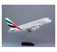 Scala 1 160 Modello Pressofuso 45 Cm Adatto Per Aeroplano Resina A380 Airbus Con Luci E Ruote Figura Collezione Giocattolo Kit di gioco per Hobby(B)