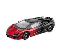 Scala 1/24 Modello in miniatura Auto sportive Pressofuso in lega Supercar Luce sonora Porte aperte Tirare indietro Batteria non inclusa(Red)