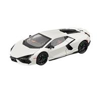 Scala 1/24 Modello in miniatura Auto sportive Pressofuso in lega Supercar Luce sonora Porte aperte Tirare indietro Batteria non inclusa(White)