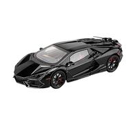 Scala 1/24 Modello in miniatura Auto sportive Pressofuso in lega Supercar Luce sonora Porte aperte Tirare indietro Batteria non inclusa(Black)
