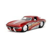 Scala 1:24 Per CORVETTE STINGRAY 1963 Modello Di Auto D'epoca Classiche In Miniatura Collezione Di Veicoli Finiti Giocattoli Metal Vehicles non RC(White)