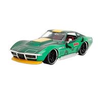 Scala 1:24 Per Corvette Stingray ZL1 1969 Modello Classico Antico In Miniatura Finito Collezione Veicoli Da Esposizione Giocattoli Metal Vehicles non RC(verde)