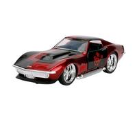 Scala 1:24 Per Corvette Stingray ZL1 1969 Modello Classico Antico In Miniatura Finito Collezione Veicoli Da Esposizione Giocattoli Metal Vehicles non RC(Rosso)