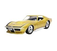 Scala 1:24 Per Corvette Stingray ZL1 1969 Modello Classico Antico In Miniatura Finito Collezione Veicoli Da Esposizione Giocattoli Metal Vehicles non RC(Yellow)