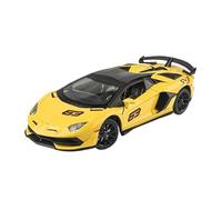 Scala 1/24 per Lamborghini per Aventador SVJ 63 Super Car Model Sound Light Collection Giocattoli pressofusi in metallo Batteria non inclusa(YELLOW)