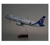 Scala 1 80 A320 Per New China Express Aviation Model LED Light Die Casting Resin Aircraft Toy(B)