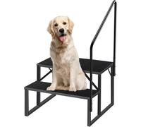 Scala 2 Gradini con Corrimano, Scaletta per Piscina Gradini Acciaio Antiscivolo per Caravan, Scale Gradini Portatile per Camper con Cinque Ruote, Scaletto per Casa