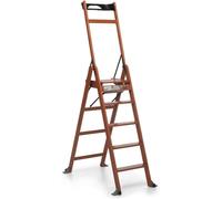 Scala 4 Gradini in Legno Pieghevole Portata 150 Kg Noce 9900380206 Foppapedretti