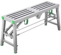 Scala a 2 Gradini in Alluminio Bifacciale per Uso Domestico - Portata 400kg - Pioli Con Piattaforma da Lavoro - Multiuso