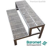 Scala a 2 gradini scala in acciaio autoportante larghezza 60 cm altezza 30-44...