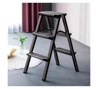 Scala a 3 gradini pieghevole in alluminio con pedale robusto antiscivolo, leggera e portatile, per uso domestico e cucina, salvaspazio, tre gradini