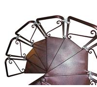 SCALA A CHIOCCIOLA modello ASGAARD - ZINCATA e VERNICIATA - FERRO BATTUTO - ITA