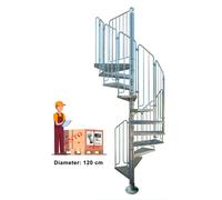 SCALA A CHIOCCIOLA - Modello THOR- IN ACCIAIO ZINCATO - ITA