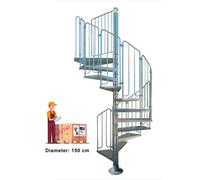 SCALA A CHIOCCIOLA - Modello THOR- IN ACCIAIO ZINCATO - ITA