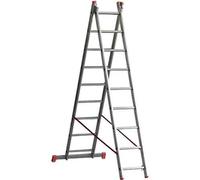 Scala TRASFORMABILE a sfilo alluminio MARCHETTI 2 elementi tronchi 11+11 5,40 m