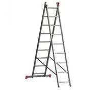 Scala parallela 2 rampe orange 2 marchetti alluminio en 131 h.cm 190/320 pioli 2