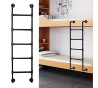 Scala a forbice nera per soppalco, per appartamenti, altezza 100-300 cm, industriale, multifunzione, per camere da letto, hotel, balconi, cantine, finestre e uscite di pozzo. 150 cm