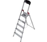 Hailo scala in alluminio L60 a 6 gradini uso domestico altezza a forbice 190 cm