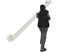 Scala a parete il 3FT-20FT regolabile in ferro ringhiera di sicurezza per anziani antiscivolo gradini barra di supporto robusto poggiapiedi per la sicurezza delle scale