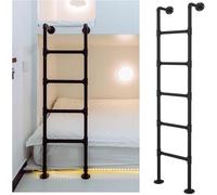 Scala A Parete per Loft Domestico, Scala di Uscita del Pozzo della Finestra del Seminterrato di Dimensioni Personalizzabili, Scala di Arrampicata Antincendio di Em, One Color, 5.7FT/1.74M/68.4IN