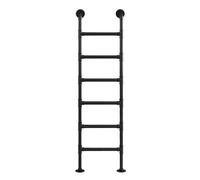 Scala a pioli in Metallo Nera Resistente da Parete per casa, soffitta, Cantina, lucernaio, Tetto/Garage, Altezza 3,3-9,8 Piedi, Scala di Uscita, Scala per Letto a Castello (175 cm/69 Pollici