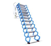 Scala a scomparsa for soffitta a parete pieghevole in metallo retrattile | Scale Mansardate con Braccioli for Garage Uso Interno Esterno
