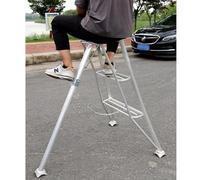 Scala a Treppiede Scala Pieghevole da Frutteto Facile da Trasportare, Scale a Chiocciola con Piede Artigliato e Clip di Bloccaggio, Sgabelli Multifunzionali(90cm(3ft))