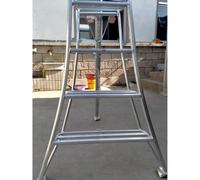 Scala a Treppiede Scala Stabile in Alluminio per Frutteto a 3, 4, 5 o 6 Gradini, Sgabello a Treppiede per Esterni/Interni, Scale per la Raccolta della Frutta sui Pendii(130cm/4.3ft/51.2in)