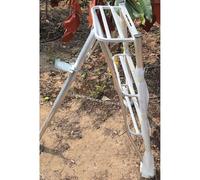 Scala a Treppiede Scala Stabile in Alluminio per Frutteto a 3, 4, 5 o 6 Gradini, Sgabello a Treppiede per Esterni/Interni, Scale per la Raccolta della Frutta sui Pendii(90cm/3ft/35.4in)