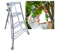 Scala a Treppiede Scale Commerciali per Potatura Alberi/Taglio Siepi, Scala da Frutteto per Uso Domestico con Struttura Antiscivolo, Sgabello a Treppiede per Estendere la Portata(130cm/4.3ft/51.2in)