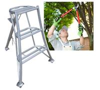 Scala a Treppiede Scale Commerciali per Potatura Alberi/Taglio Siepi, Scala da Frutteto per Uso Domestico con Struttura Antiscivolo, Sgabello a Treppiede per Estendere la Portata(90cm/3ft/35.4in)
